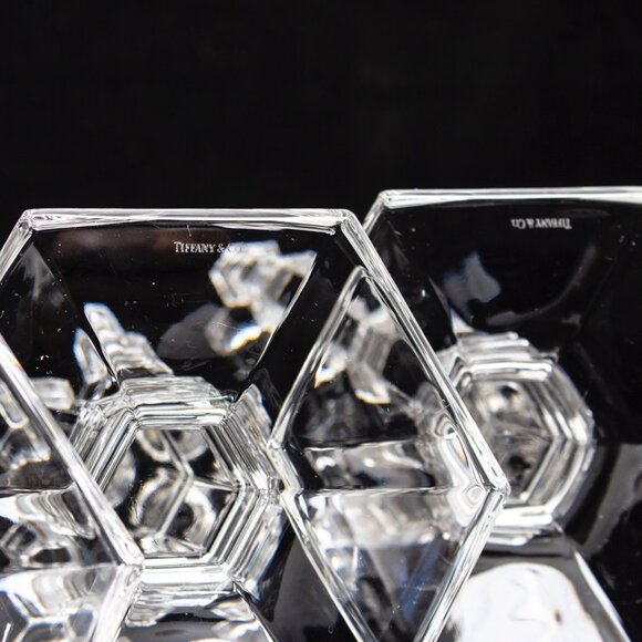 Set Of 3 Tiffany & Co. Crystal Candle Holders - Picture 5 of 9